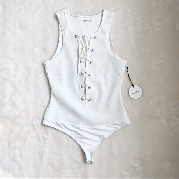 Revolve Tularosa Nile Bodysuit Ivory Size Small - Picture 6 of 14